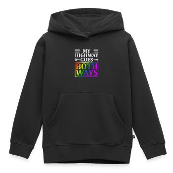 Mon autoroute va dans les deux sens Lgbt - Sweat Premium à capuche enfant bio - noir - Devant - AI Model Kid Male (0cm)