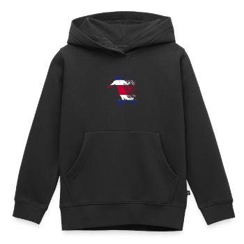 Équipe nationale du Costa Rica - Sweat Premium à capuche enfant bio - noir - Devant - AI Model Kid Male (0cm)