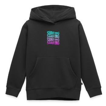 Surfen - Kinder Premium Organic Hoodie - Schwarz - Vorne - AI Model Kid Male (0cm)