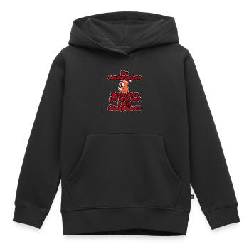 Ich beschenke mich mit 5 Kilo Übergewicht - Kinder Premium Organic Hoodie - Schwarz - Vorne - AI Model Kid Male (0cm)