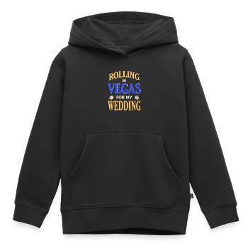 Rolling In Vegas For My Wedding Cool Retro T-Shirt - Kinder Premium Organic Hoodie - Schwarz - Vorne - AI Model Kid Male (0cm)