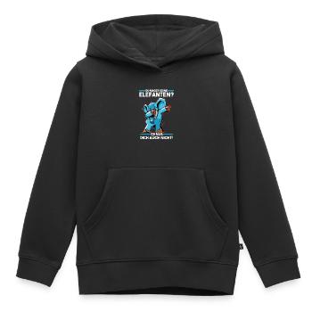 Dickhäuter Rüsseltier Dabbing Elefant - Kinder Premium Organic Hoodie - Schwarz - Vorne - AI Model Kid Male (0cm)