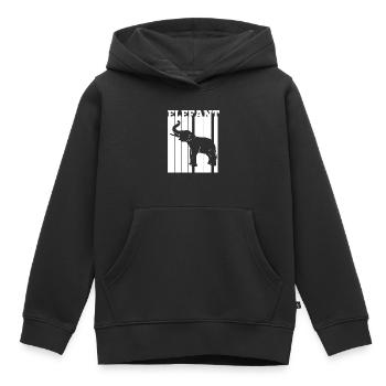 Dickhäuter Rüsseltier Elefant - Kinder Premium Organic Hoodie - Schwarz - Vorne - AI Model Kid Male (0cm)