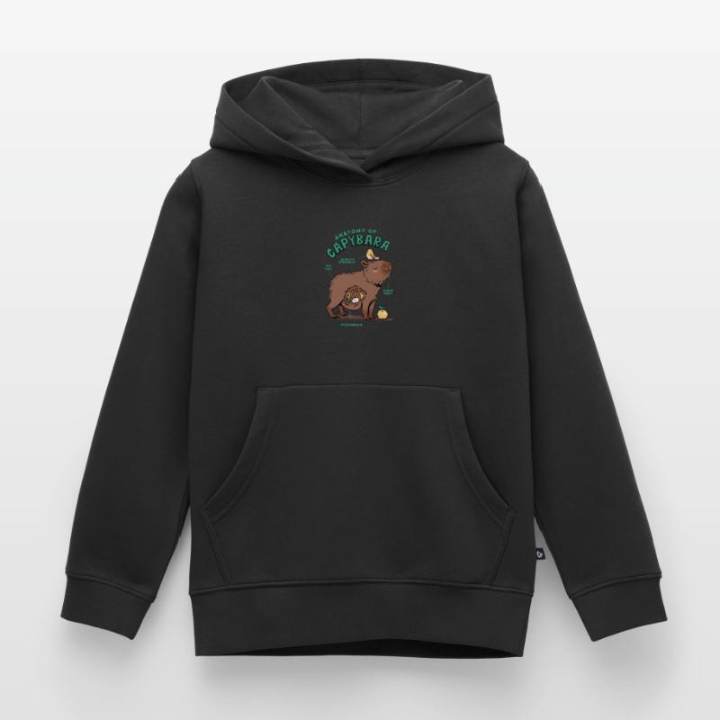 Anatomie Eines Capybara Süßes Capybara Kinder Premium Organic Hoodie