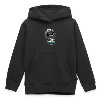 Kitty making Biscuits Cat Black - Kids Premium Organic Hoodie - black - Front - AI Model Kid Male (0cm)