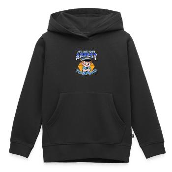 My Dad Can Arrest You Dad - Kids Premium Organic Hoodie - black - Front - AI Model Kid Male (0cm)