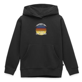 VERTRAUT MIR ICH BIN STAPLERFAHRER - Kinder Premium Organic Hoodie - Schwarz - Vorne - AI Model Kid Male (0cm)