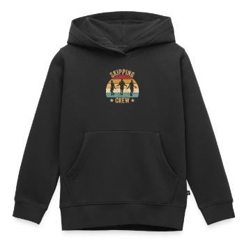 Drôle de corde à sauter corde à sauter corde à sauter sprin - Sweat Premium à capuche enfant bio - noir - Devant - AI Model Kid Male (0cm)