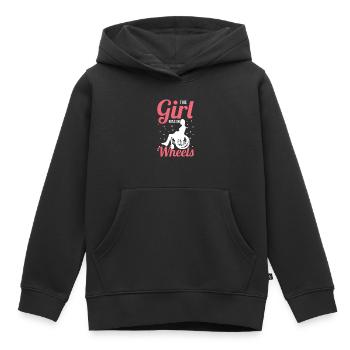 Paraplegic Handicap Spinal cord injury D - Kids Premium Organic Hoodie - black - Front - AI Model Kid Male (0cm)
