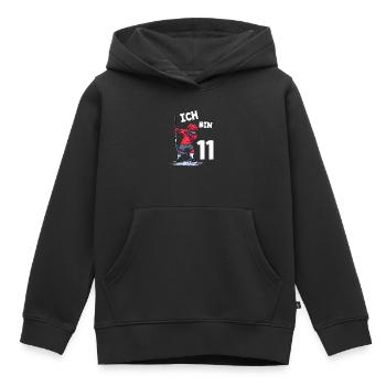 Ich bin 11 Jahre Eishockey 11. Geburtstag - Kinder Premium Organic Hoodie - Schwarz - Vorne - AI Model Kid Male (0cm)