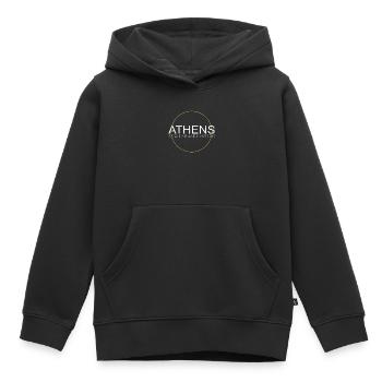 Athen Spruch - Kinder Premium Organic Hoodie - Schwarz - Vorne - AI Model Kid Male (0cm)