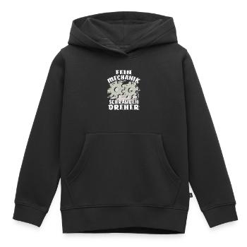 FEINMECHANIK SCHRAUBEN DREHER - Kinder Premium Organic Hoodie - Schwarz - Vorne - AI Model Kid Male (0cm)