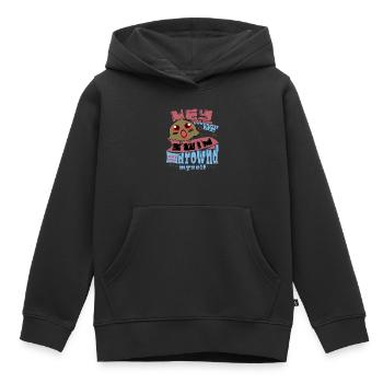 Dicton ironique - Sweat Premium à capuche enfant bio - noir - Devant - AI Model Kid Male (0cm)