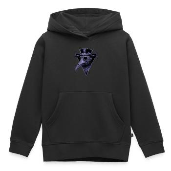 Peste ornée Docteur Sculpture complexe - Sweat Premium à capuche enfant bio - noir - Devant - AI Model Kid Male (0cm)