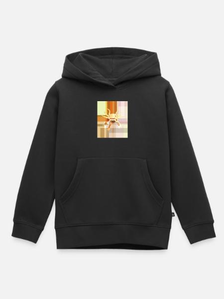 Avant Garde Aesthetic Axolotl - Kinder Premium Organic Hoodie - Schwarz