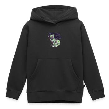 Zombie raptor gruselig Zombie raptor gruselig Insp - Kinder Premium Organic Hoodie - Schwarz - Vorne - AI Model Kid Male (0cm)