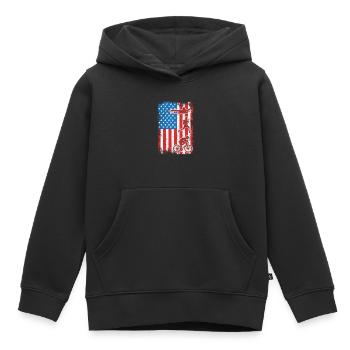 4. Juli Triathlon - Kinder Premium Organic Hoodie - Schwarz - Vorne - AI Model Kid Male (0cm)