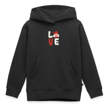 Liebe Gnom Valentinstag lustig V-Day Gnome Lieben - Kinder Premium Organic Hoodie - Schwarz - Vorne - AI Model Kid Male (0cm)