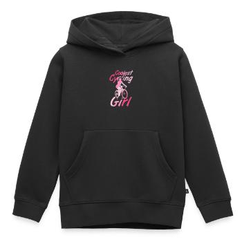 Cyclist - Kids Premium Organic Hoodie - black - Front - AI Model Kid Male (0cm)