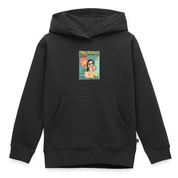 Bande dessinée - Sweat Premium à capuche enfant bio - noir - Devant - AI Model Kid Male (0cm)