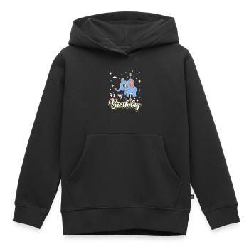 Carousel Birthday Party Elephant It’s My - Sweat Premium à capuche enfant bio - noir - Devant - AI Model Kid Male (0cm)