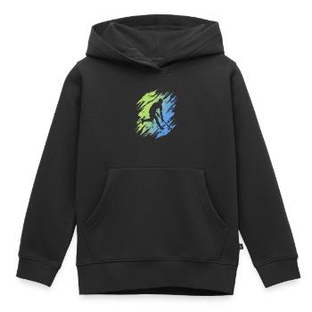 Hockeyspieler Hockey Jungen Kinder Feldhockey - Kinder Premium Organic Hoodie - Schwarz - Vorne - AI Model Kid Male (0cm)
