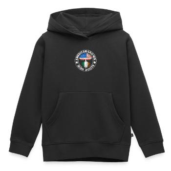 Racines irlandaises cultivées aux États-Unis Irlande - Sweat Premium à capuche enfant bio - noir - Devant - AI Model Kid Male (0cm)