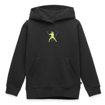 Baseball Logo - Kids Premium Organic Hoodie - black - Front - AI Model Kid Male (0cm)