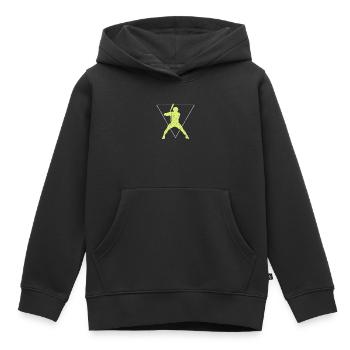 Baseball Logo - Kids Premium Organic Hoodie - black - Front - AI Model Kid Male (0cm)