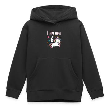 6ème anniversaire fille 6 ans anniversaire - Sweat Premium à capuche enfant bio - noir - Devant - AI Model Kid Male (0cm)