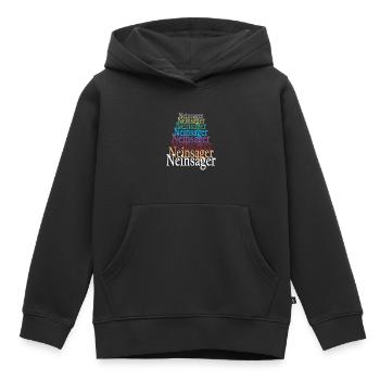 Rebell - Kinder Premium Organic Hoodie - Schwarz - Vorne - AI Model Kid Male (0cm)