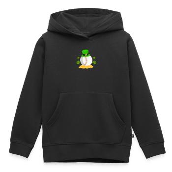 Lucky Baseball Leprechaun Hat Heap Golden Coin - Kids Premium Organic Hoodie - black - Front - AI Model Kid Male (0cm)