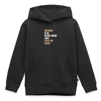 Mercure est rétrograde drôle Mercure rétrograde - Sweat Premium à capuche enfant bio - noir - Devant - AI Model Kid Male (0cm)