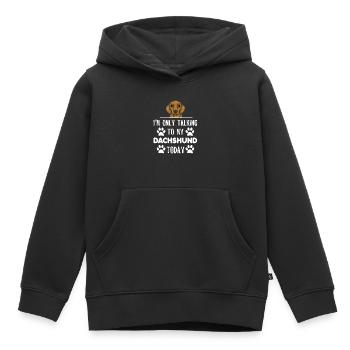 Dachshund Geschenk Dixie Wiener Doxie Dackel - Kinder Premium Organic Hoodie - Schwarz - Vorne - AI Model Kid Male (0cm)
