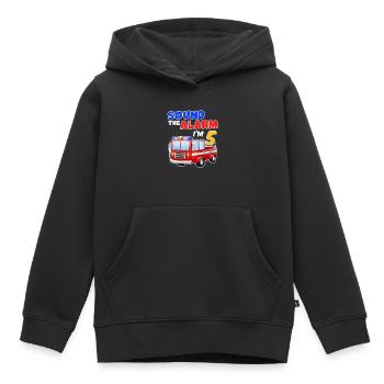 5ème anniversaire garçon 5 ans fils enfant - Sweat Premium à capuche enfant bio - noir - Devant - AI Model Kid Male (0cm)