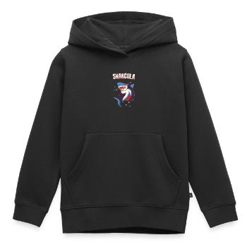 Sharcula drôle Dracula Shark Vampire Halloween - Sweat Premium à capuche enfant bio - noir - Devant - AI Model Kid Male (0cm)