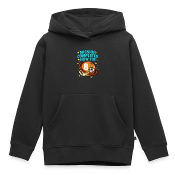 Space 8th Birthday Astronaut Planets Raketenschiff - Kinder Premium Organic Hoodie - Schwarz - Vorne - AI Model Kid Male (0cm)