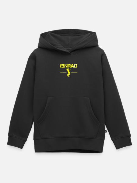 Einrad - Kinder Premium Organic Hoodie - Schwarz
