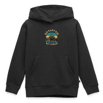 Kart conduite de kart pilotes de course Pilotes de course - Sweat Premium à capuche enfant bio - noir - Devant - AI Model Kid Male (0cm)