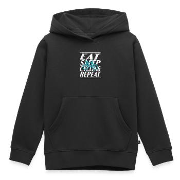 Alimentation Vélo de couchage - Sweat Premium à capuche enfant bio - noir - Devant - AI Model Kid Male (0cm)