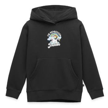 depression depressive sad gift idea unfortunate - Kids Premium Organic Hoodie - black - Front - AI Model Kid Male (0cm)