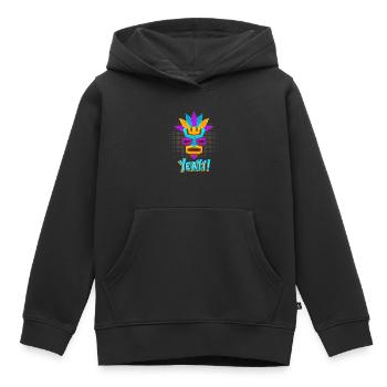 Aztecs, Mayan culture, tribal culture folklore mask - Kids Premium Organic Hoodie - black - Front - AI Model Kid Male (0cm)