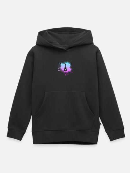 Gitarre - Kinder Premium Organic Hoodie - Schwarz