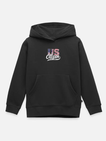 USA America Immigrants US Citizens American FL - Kids Premium Organic Hoodie - black