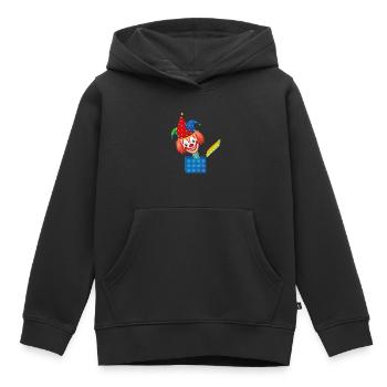 Fasching Kostüm Clown Kasper aus der Box Karneval - Kinder Premium Organic Hoodie - Schwarz - Vorne - AI Model Kid Male (0cm)