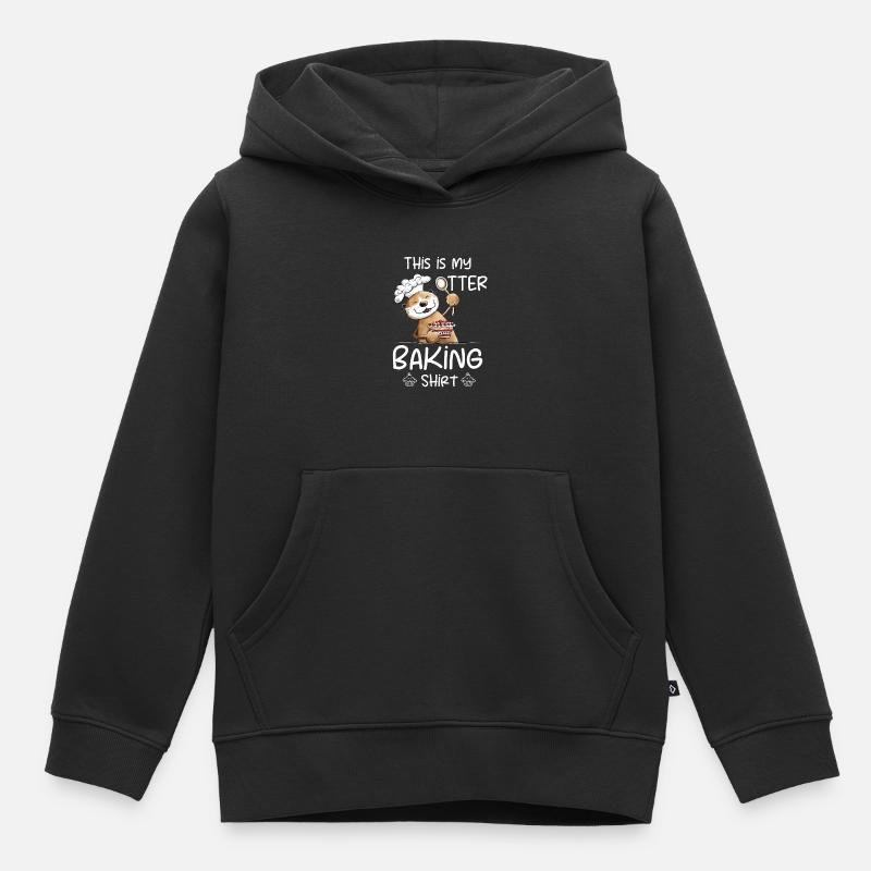 My Otter Baking Shirt Bäcker Backen Spruch - Kinder Premium Organic Hoodie - Schwarz
