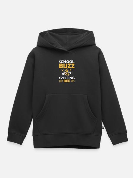 School Buzz Spelling Bee 100 Days Of School Humor - Kids Premium Organic Hoodie - black