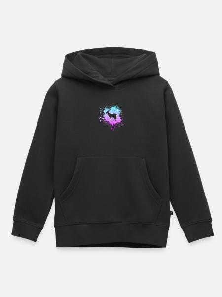 Ziege - Kinder Premium Organic Hoodie - Schwarz
