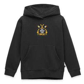 All About That Base Cheerleading Design für Cheer - Kinder Premium Organic Hoodie - Schwarz - Vorne - AI Model Kid Male (0cm)