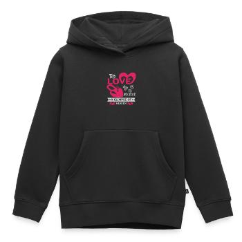 TO LOVE IS TO RECEIVE A GLIMPSE OF HEAVEN - Kids Premium Organic Hoodie - black - Front - AI Model Kid Male (0cm)